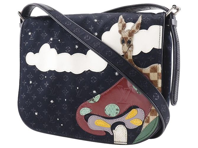 Borsa a Spalla Musette Monogram Satin×Harako Louis Vuitton Nero - vista 2