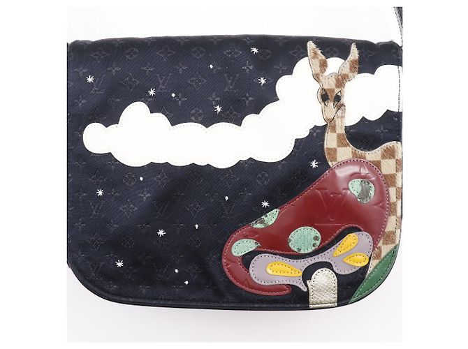 Borsa a Spalla Musette Monogram Satin×Harako Louis Vuitton Nero - vista 8