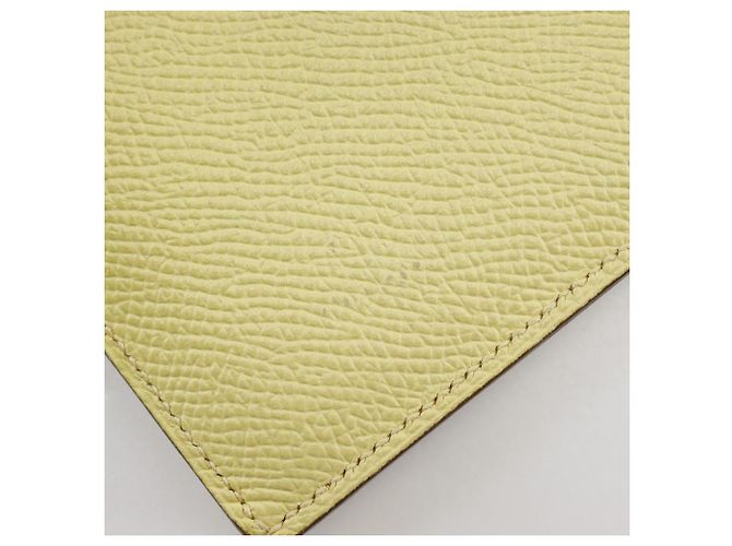 Hermès Cartera Larga Bearn Soufflet Epsom Hermes Amarillo - vista 12