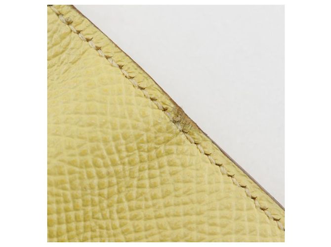 Hermès Cartera Larga Bearn Soufflet Epsom Hermes Amarillo - vista 13