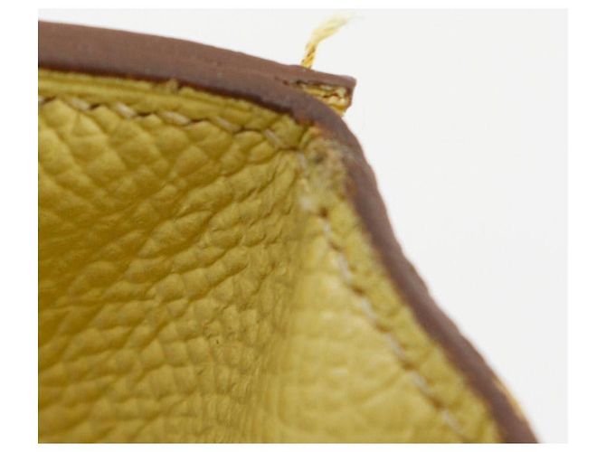 Hermès Cartera Larga Bearn Soufflet Epsom Hermes Amarillo - vista 14