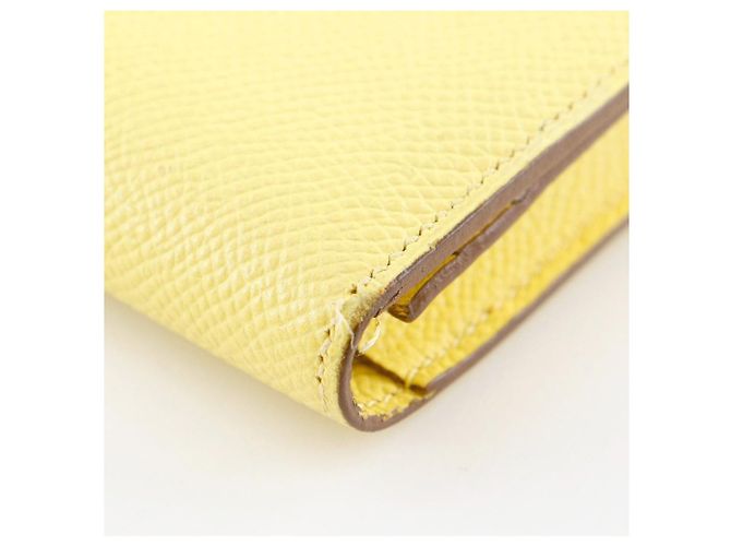 Hermès Cartera Larga Bearn Soufflet Epsom Hermes Amarillo - vista 5