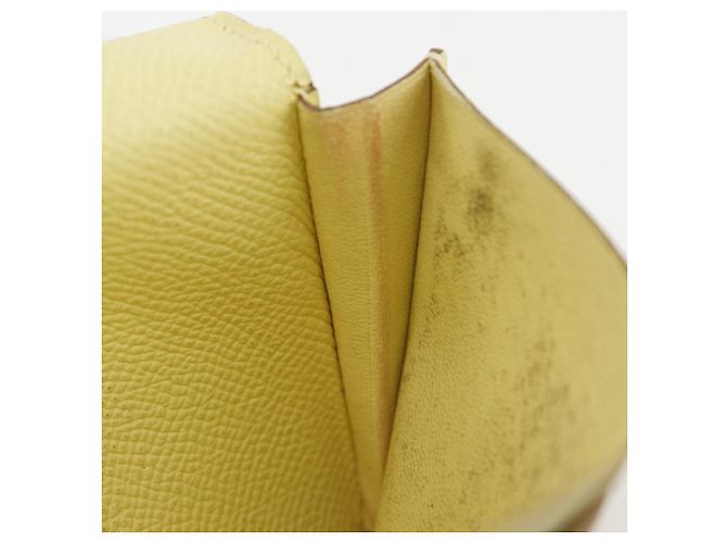 Hermès Cartera Larga Bearn Soufflet Epsom Hermes Amarillo - vista 9