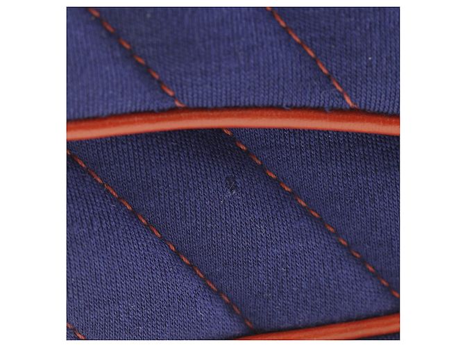 Timeless Borsa a Spalla a Doppia Catena in Cotone Chanel Blu - vista 11