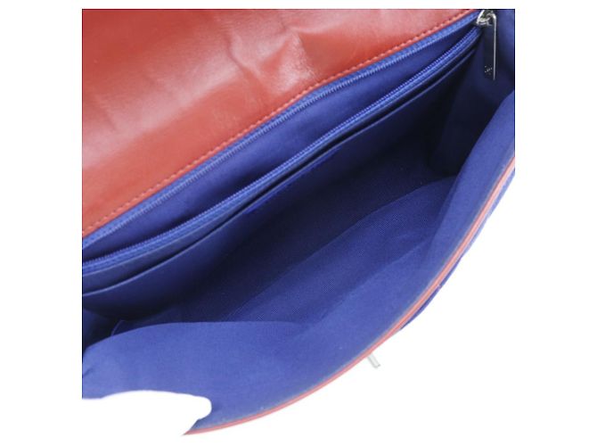 Timeless Borsa a Spalla a Doppia Catena in Cotone Chanel Blu - vista 6