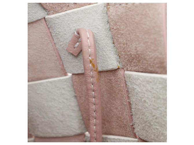 Borsa 2 in 2 in pelle intrecciata Loewe Rosa Bianco - vista 13