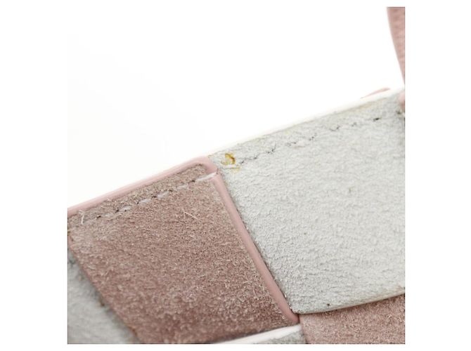 Borsa 2 in 2 in pelle intrecciata Loewe Rosa Bianco - vista 14