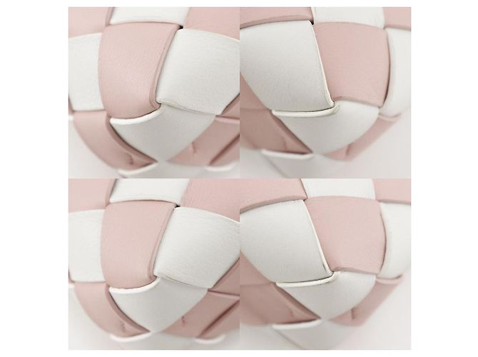 Borsa 2 in 2 in pelle intrecciata Loewe Rosa Bianco - vista 4