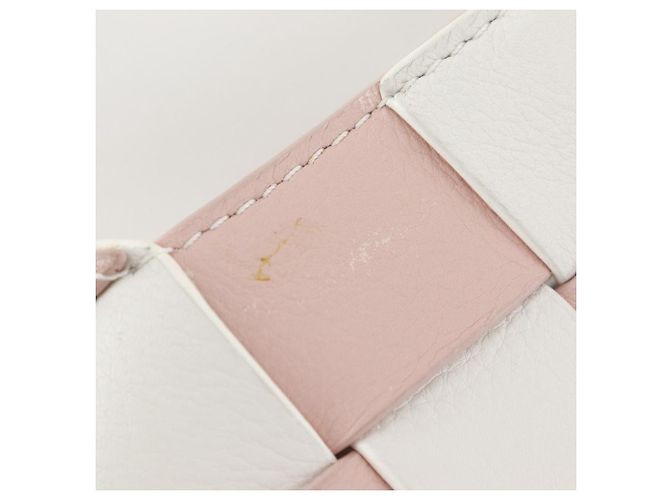 Borsa 2 in 2 in pelle intrecciata Loewe Rosa Bianco - vista 7
