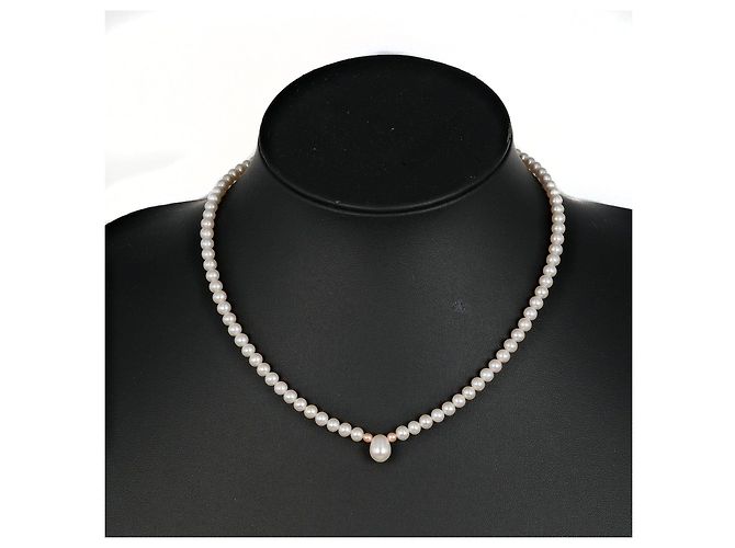 Collana Tasaki Au750 in Perle Bianco - vista 2