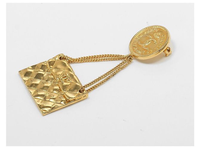 Timeless Spilla Coco Mark Matelassé di Chanel D'oro - vista 8