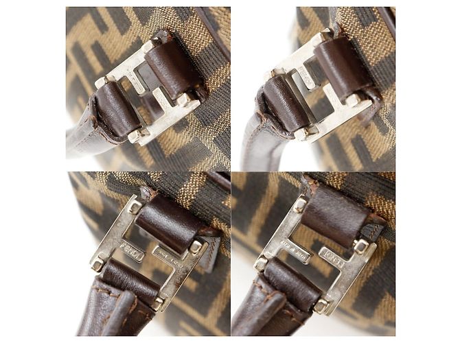 Fendi Zucca Nylon Canvas Handtasche Braun - Ansicht 11