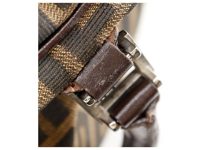 Fendi Zucca Nylon Canvas Handtasche Braun - Ansicht 12