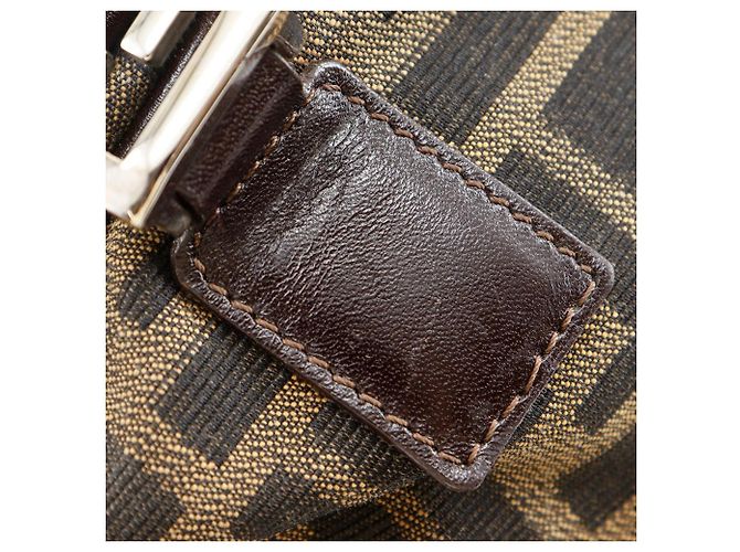Fendi Zucca Nylon Canvas Handtasche Braun - Ansicht 14
