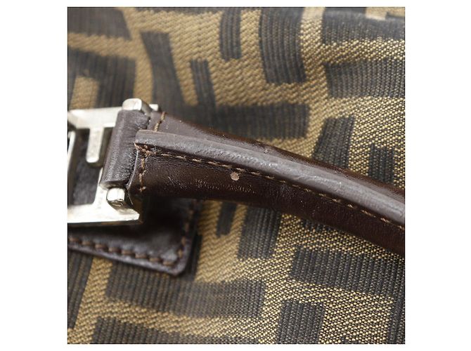 Fendi Zucca Nylon Canvas Handtasche Braun - Ansicht 15