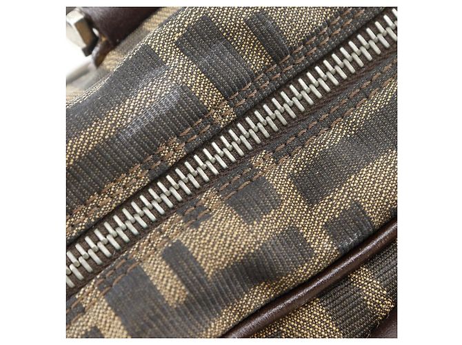Fendi Zucca Nylon Canvas Handtasche Braun - Ansicht 16