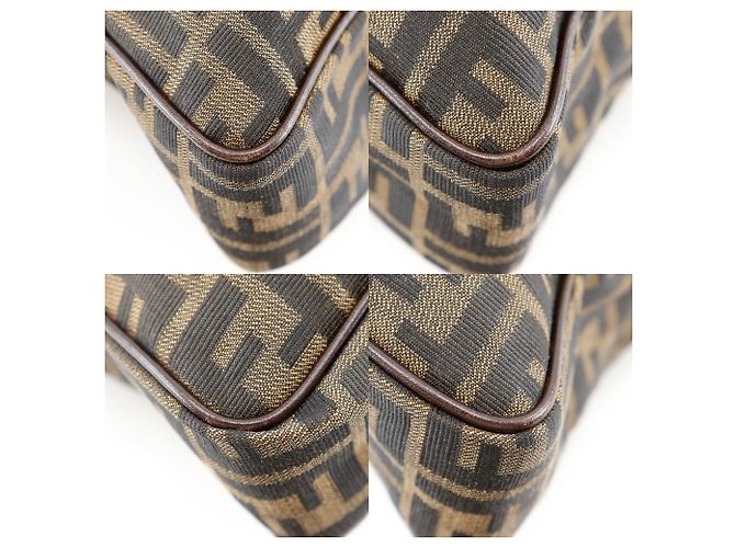 Fendi Zucca Nylon Canvas Handtasche Braun - Ansicht 4
