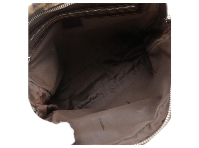Fendi Zucca Nylon Canvas Handtasche Braun - Ansicht 6
