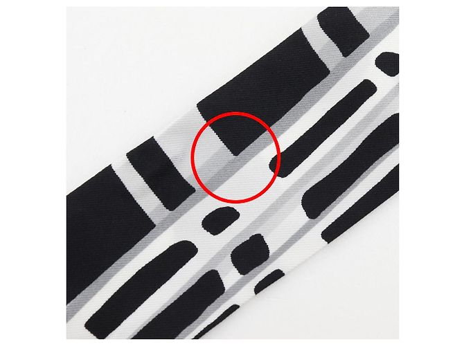 Foulard in seta Bandeau Louis Vuitton Nero Bianco - vista 3