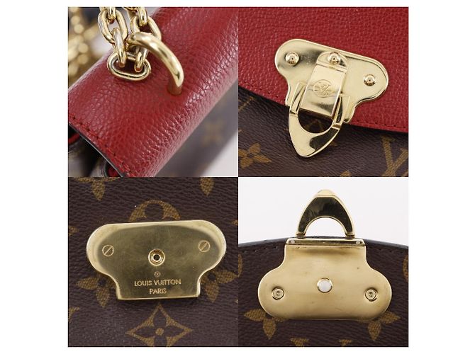 Borsa a Spalla Monogram Saint Placide di Louis Vuitton Marrone Rosso - vista 13