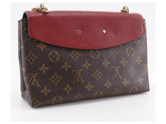 Borsa a Spalla Monogram Saint Placide di Louis Vuitton Marrone Rosso - vista 3