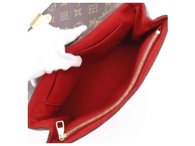 Borsa a Spalla Monogram Saint Placide di Louis Vuitton Marrone Rosso - vista 5