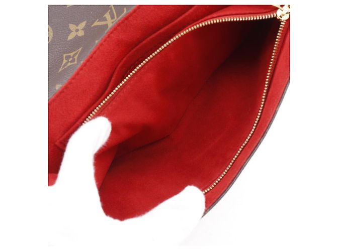 Borsa a Spalla Monogram Saint Placide di Louis Vuitton Marrone Rosso - vista 7