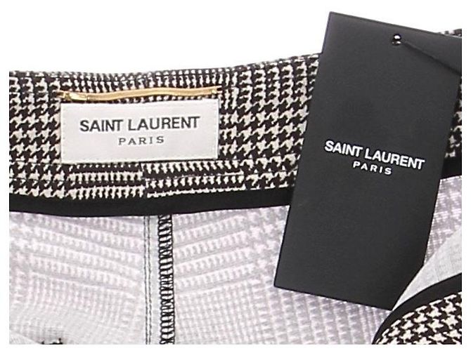 Leggings Saint Laurent Pata de gallo Negros - vista 5