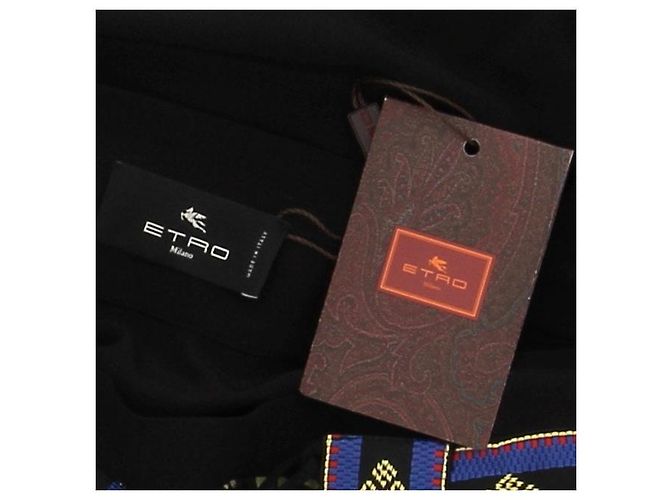 Etro Gonna lunga nera con motivi in seta Nero - vista 5