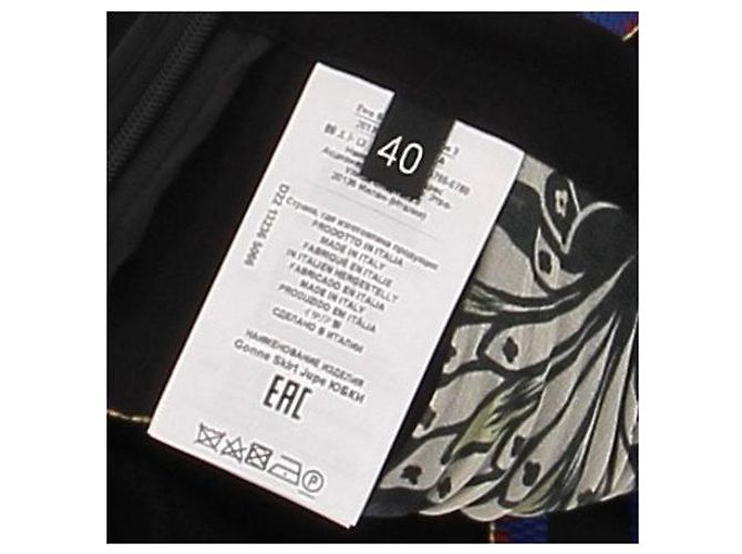 Etro Gonna lunga nera con motivi in seta Nero - vista 6