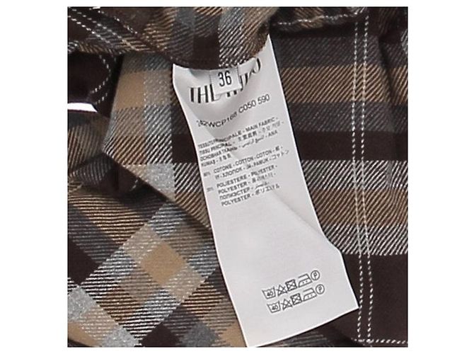 Attico Calça de chocolate com estampas em algodão Marrom - vista 6