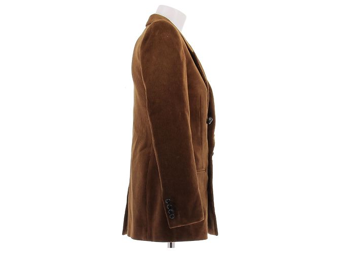 Saint Laurent Braune Cordjacke - Ansicht 3