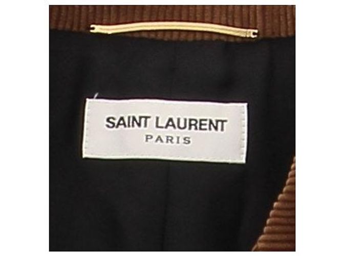 Saint Laurent Braune Cordjacke - Ansicht 5