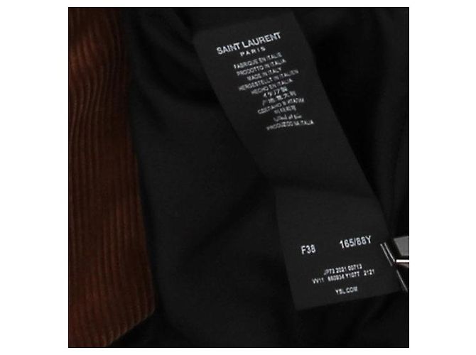Saint Laurent Braune Cordjacke - Ansicht 7