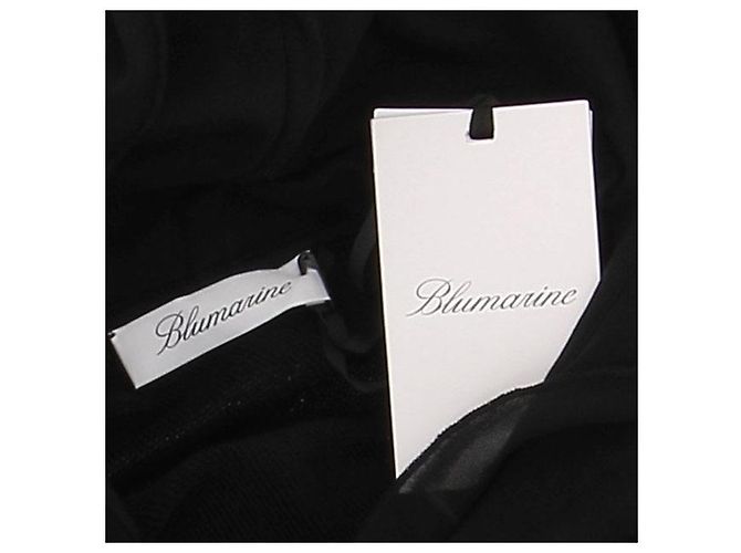 Blumarine Schwarzer Baumwoll-Hoodie mit Rüschen - Ansicht 5