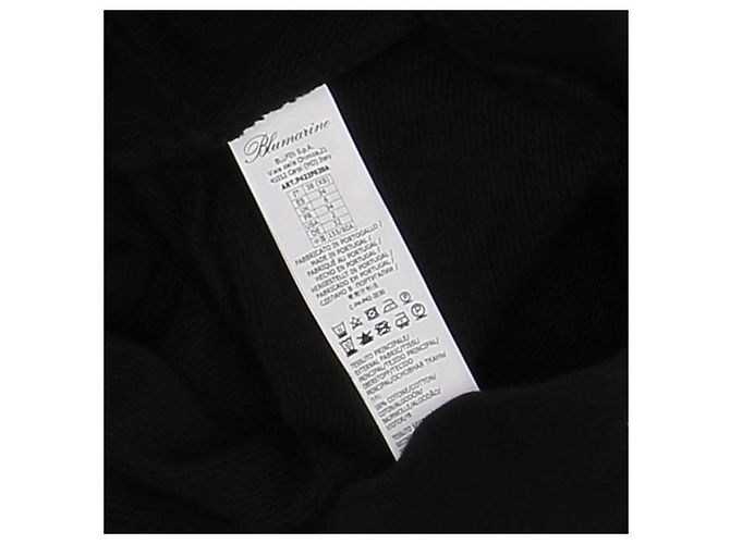 Blumarine Schwarzer Baumwoll-Hoodie mit Rüschen - Ansicht 6