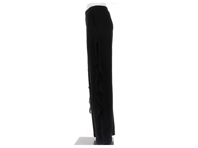 Blumarine Joggers negros con volantes de algodón - vista 4