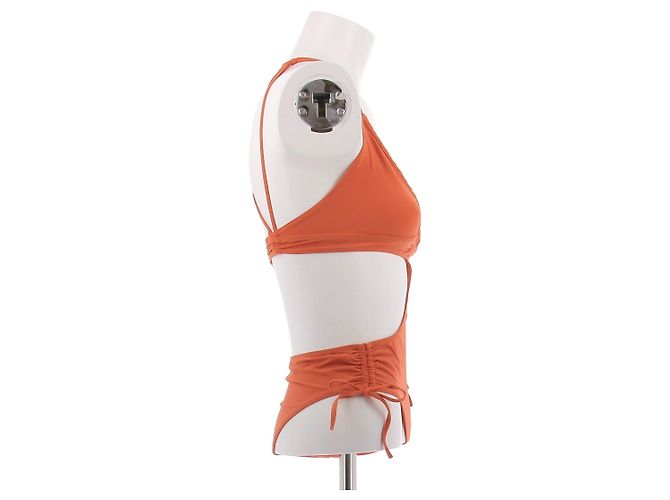Isabel Marant Einteiliger Badeanzug mit orangefarbenen Fransen - Ansicht 4