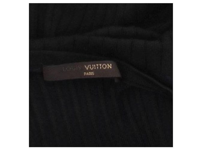 Canotta Louis Vuitton in seta nera Nero - vista 5