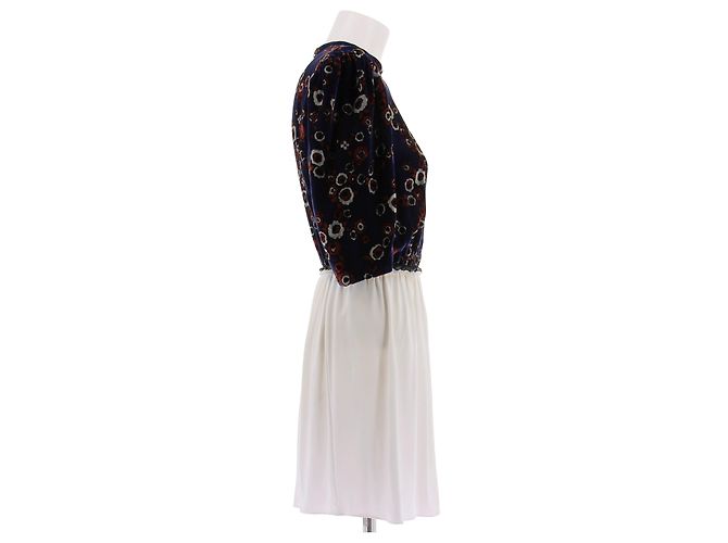 Vestido Louis Vuitton Azul y Blanco de Algodón S Azul marino - vista 3