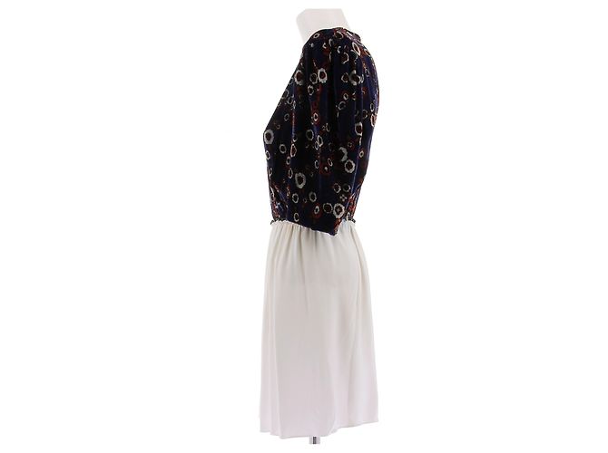Vestido Louis Vuitton Azul y Blanco de Algodón S Azul marino - vista 4