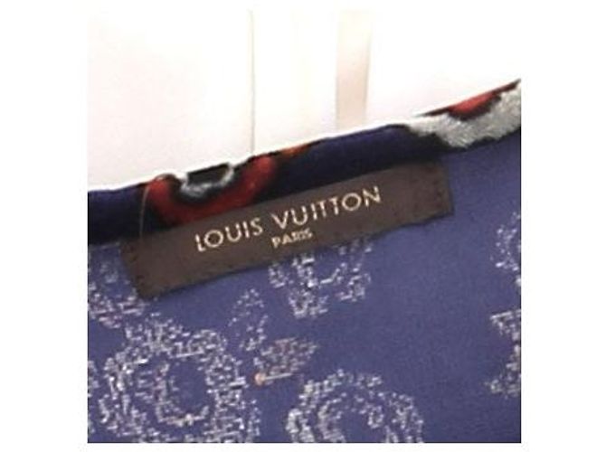 Vestido Louis Vuitton Azul y Blanco de Algodón S Azul marino - vista 5