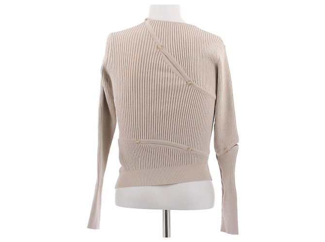 Jacquemus Der Gedrehte Cardigan Beige - Ansicht 2