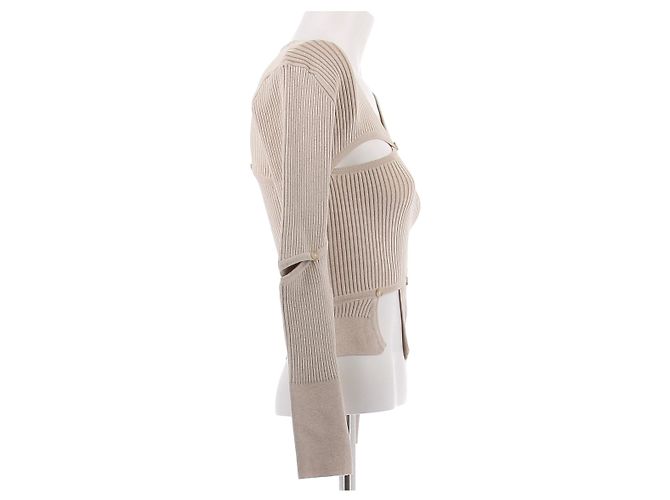 Jacquemus Der Gedrehte Cardigan Beige - Ansicht 3