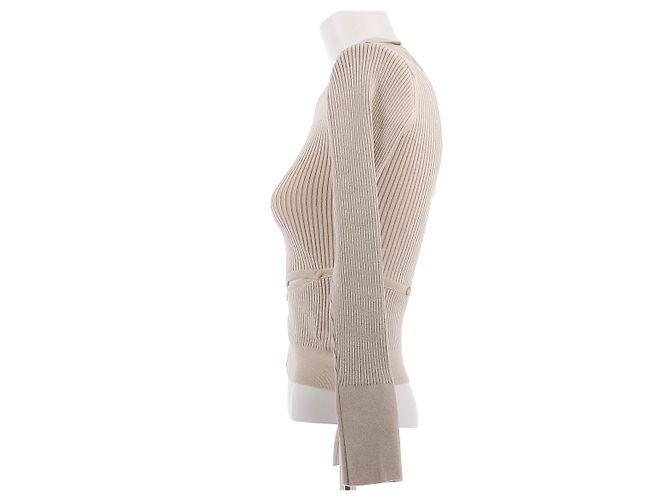Jacquemus Der Gedrehte Cardigan Beige - Ansicht 4