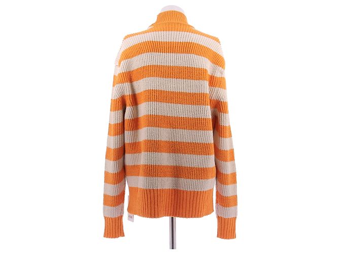 Jacquemus Jersey a rayas naranja de algodón - vista 2