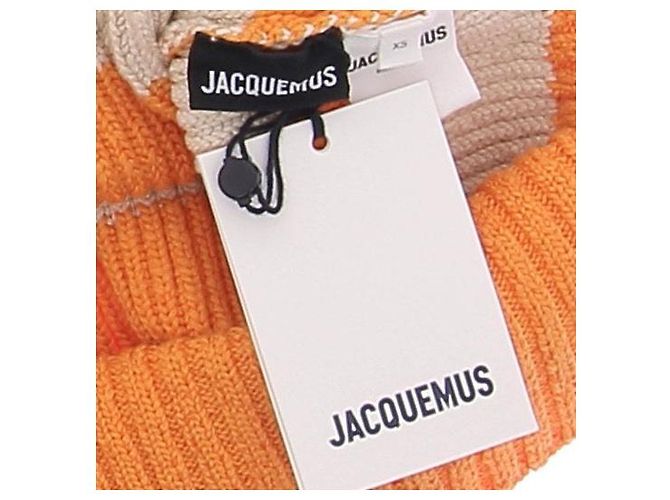 Jacquemus Jersey a rayas naranja de algodón - vista 5