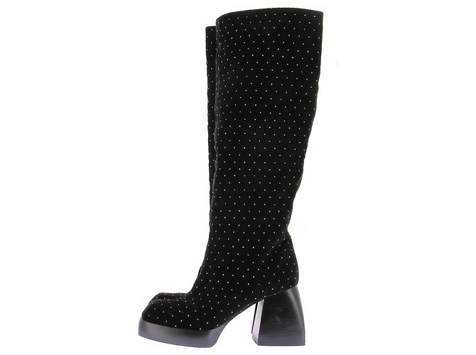 Nodaleto Botas "Bulla solal" de terciopelo Negro - vista 3