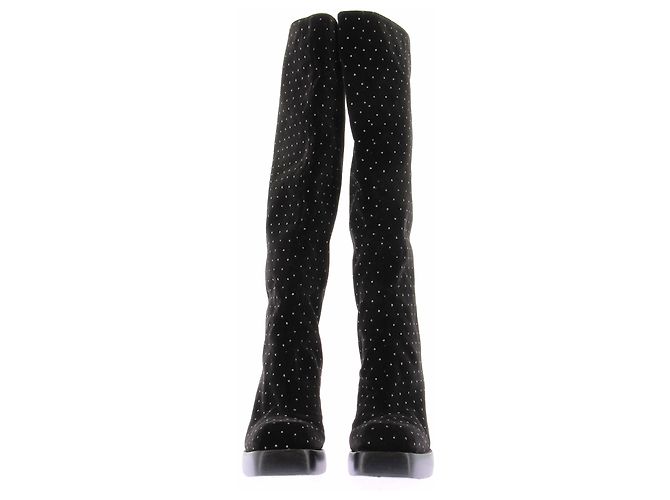 Nodaleto Botas "Bulla solal" de terciopelo Negro - vista 4