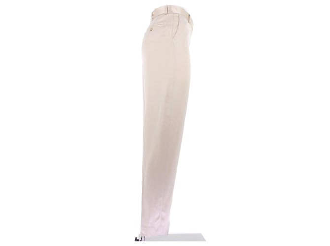Totême Calça creme satinada Bege - vista 3